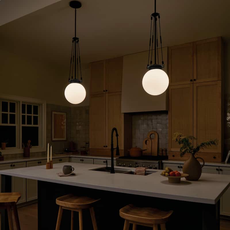 Kichler Lighting Albers 10.5 In. 1-Light Black Pendant Light