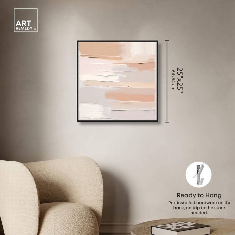 Roseate Cream Tones I Canvas by Art Remedy
