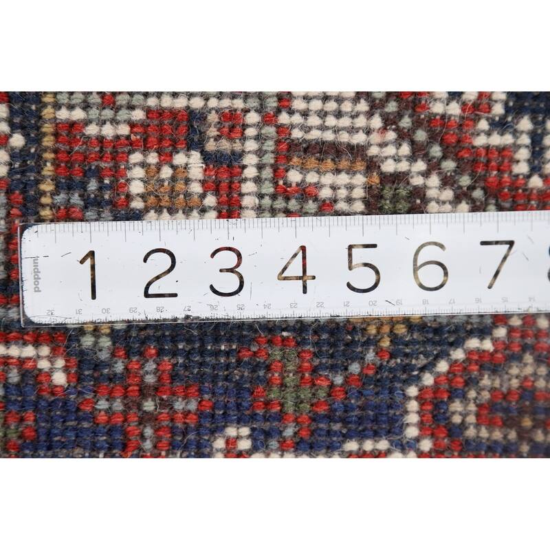 Geometric Heriz Serapi Accent Rug Hand-Knotted Foyer Wool Carpet - 2'0" x 3'0"