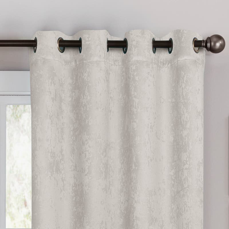 Bella Luna Faux Suede Room Darkening Extra Wide 96-inch Grommet Curtain Panel Pair - 108 x 96 in. - 108 x 96 in.