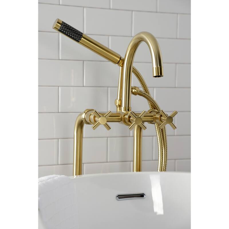 Kingston Brass Concord Freestanding Tub Faucet with Supply Line