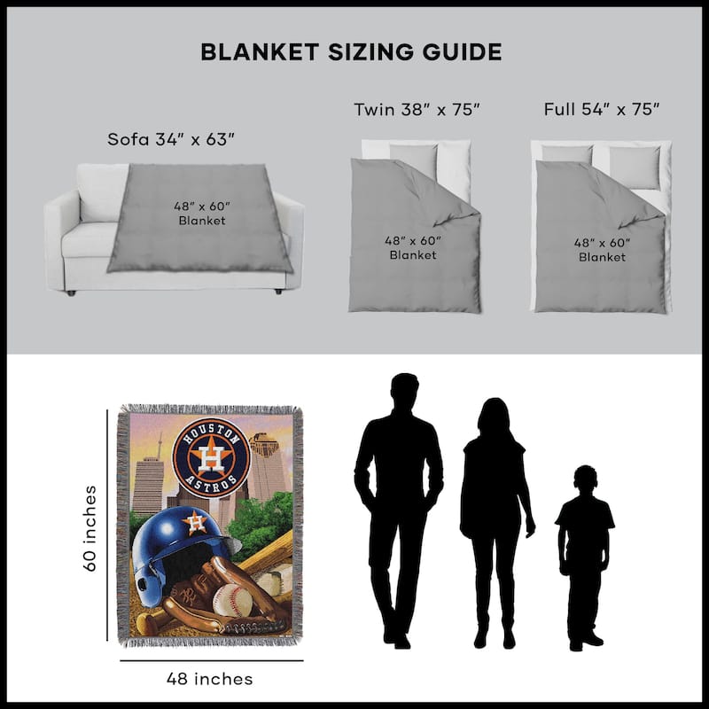 MLB Woven Tapestry Throw Blanket