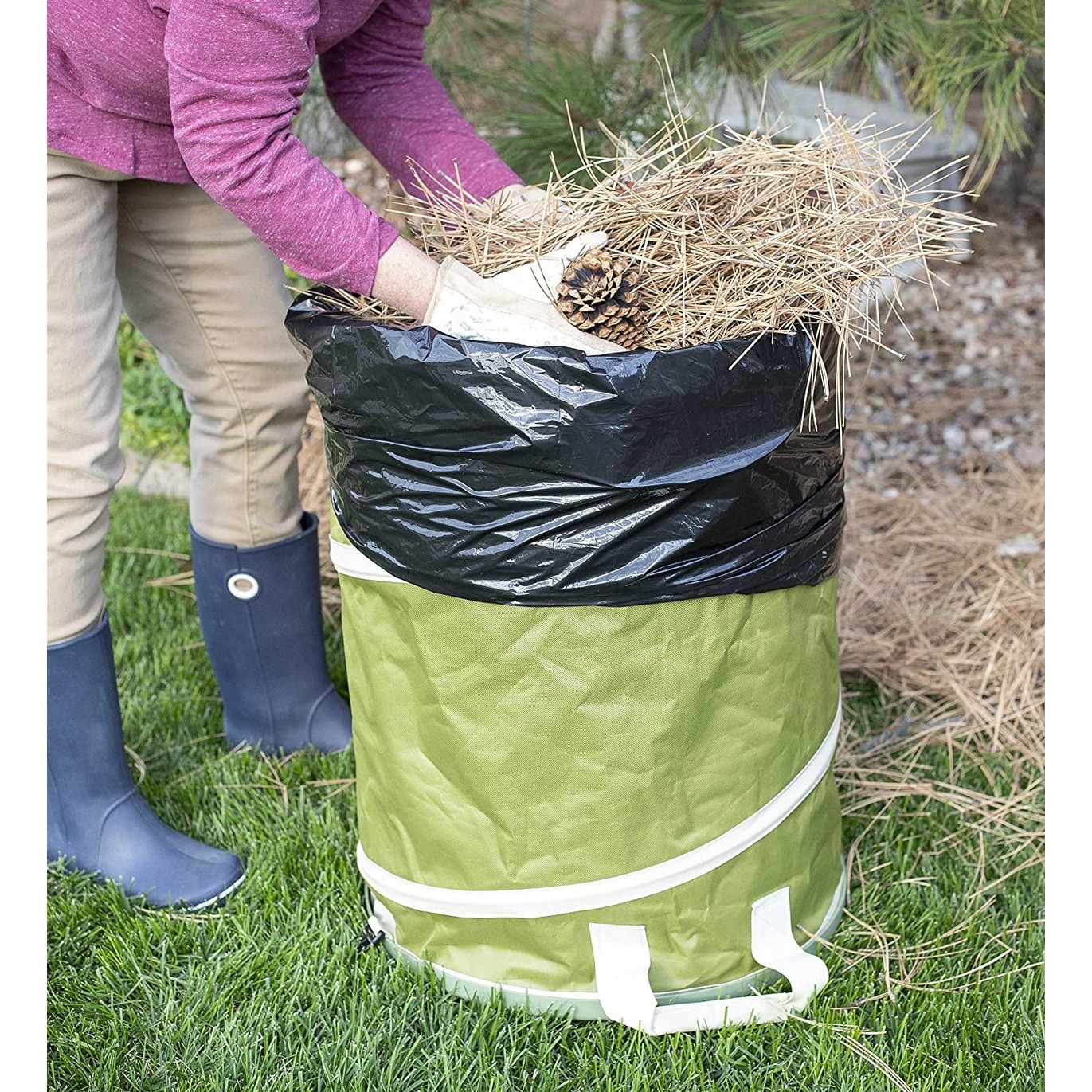 Folding Garden Reusable Yard Waste Bag Pop up Leaf Trash Can Garden Lawn  Leaf Bag - China Bag and Garden Suppliers price