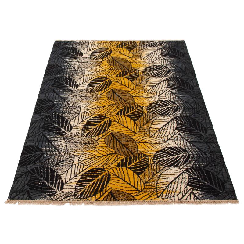 Ankara Grey, Gold Kilim 5'4" x 8'0" - 5'4 x 8'0