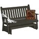 preview thumbnail 17 of 16, Pine 6' Traditional English Glider Charcoal Stain