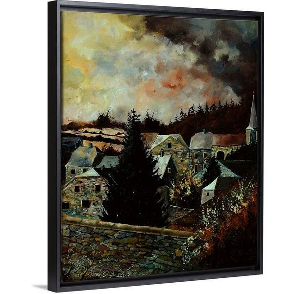 Shop Stormy Weather In Baillamont Black Float Frame Canvas Art