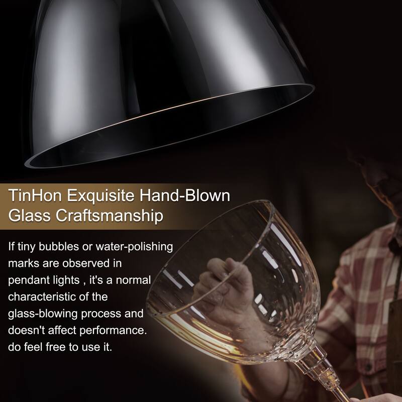 Starsky 1-Light Industrial Pendant With Glass Shade