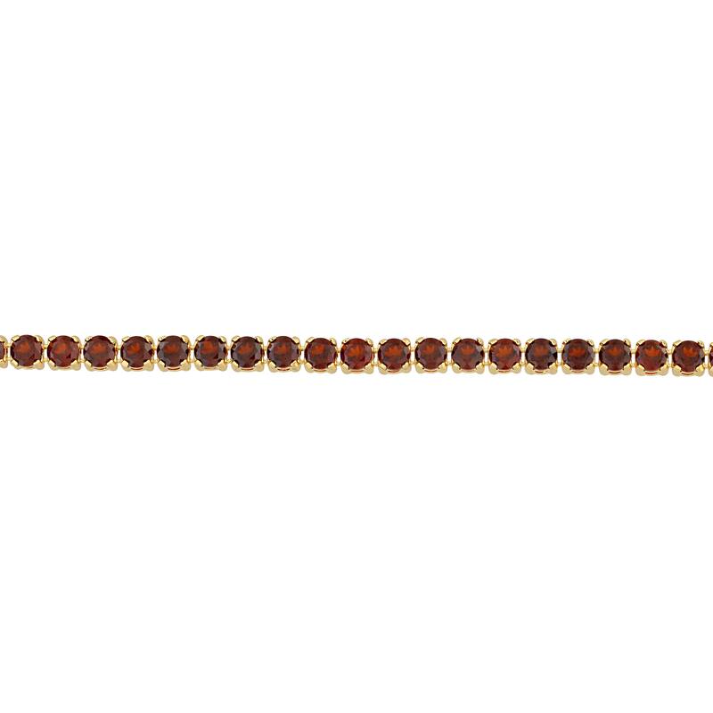 Miadora 5 1/10ct TGW Garnet Tennis Bracelet in Yellow Silver