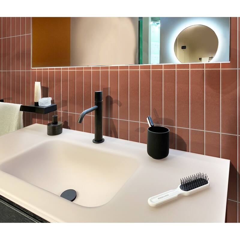 Apollo tile 2" x 8" Arte Matte Red Ceramic Tile (6.46 sq ft/case) - 60 Pack