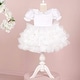 preview thumbnail 7 of 7, Puffy Tutu Special Occasion Dress with Sequins 12 - 18 Months - White