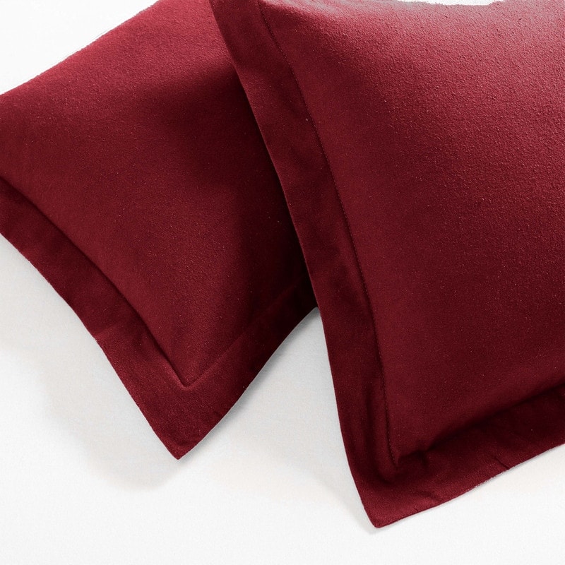 Superior Classic Solid Flannel Cotton Duvet Cover Set