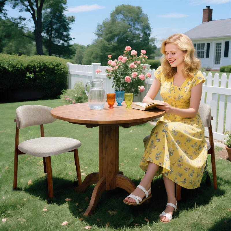 Set of 2 Armless Flannelette Upholstered Dining Chairs