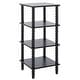 preview thumbnail 13 of 38, SAFAVIEH Home Dilyn 4 Tier Shelving Unit - 16" W x 16" D x 36" H Matte Black 
