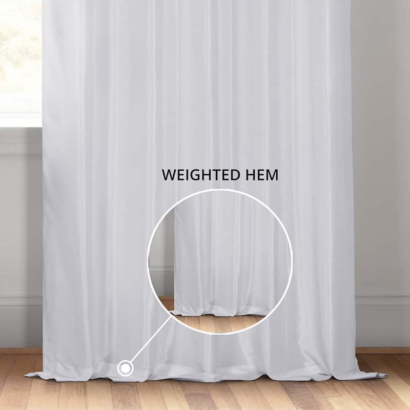 Exclusive Fabrics Solid Vintage Textured Faux Dupioni Silk Pleated Blackout Curtain (1 Panel)