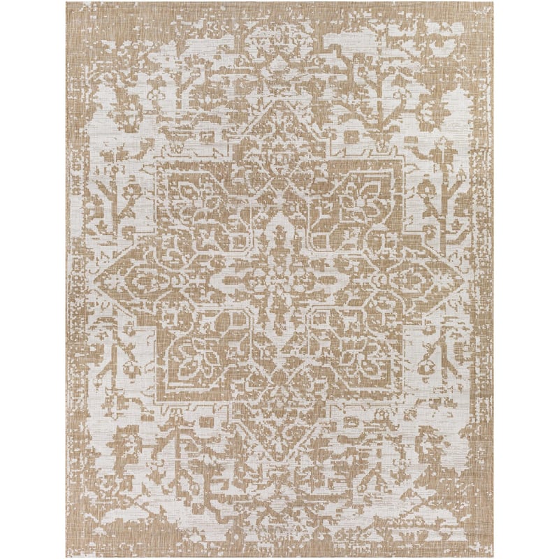 Livabliss Eagean Updated Traditional Medallion Indoor / OutdoorArea Rug