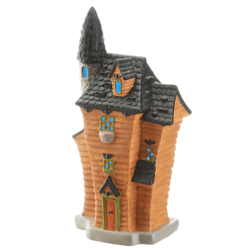 National Tree Company Halloween Pre-Lit Haunted House Decoration, LED Lights, 12 Inches - 12 in