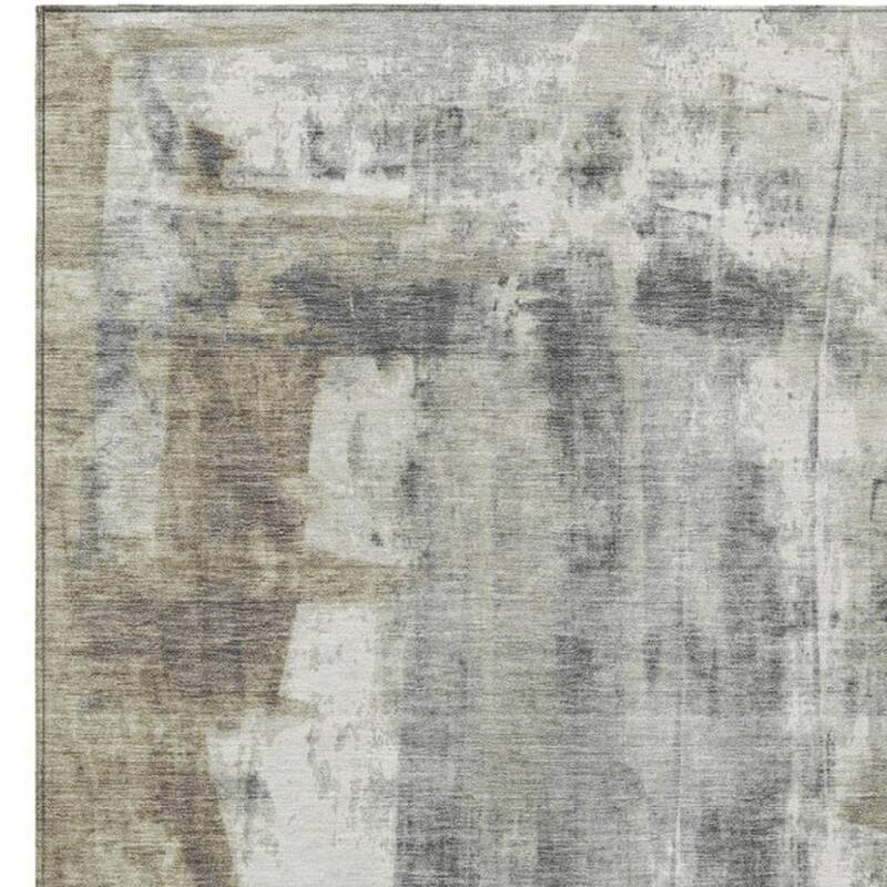 HomeRoots Abstract Transitional Rectangle Outdoor Rug