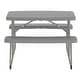 preview thumbnail 11 of 46, Indoor/Outdoor Commercial Grade Kids Folding Picnic Table with Benches - 37.5"D x 32.625"W x 21.5"H