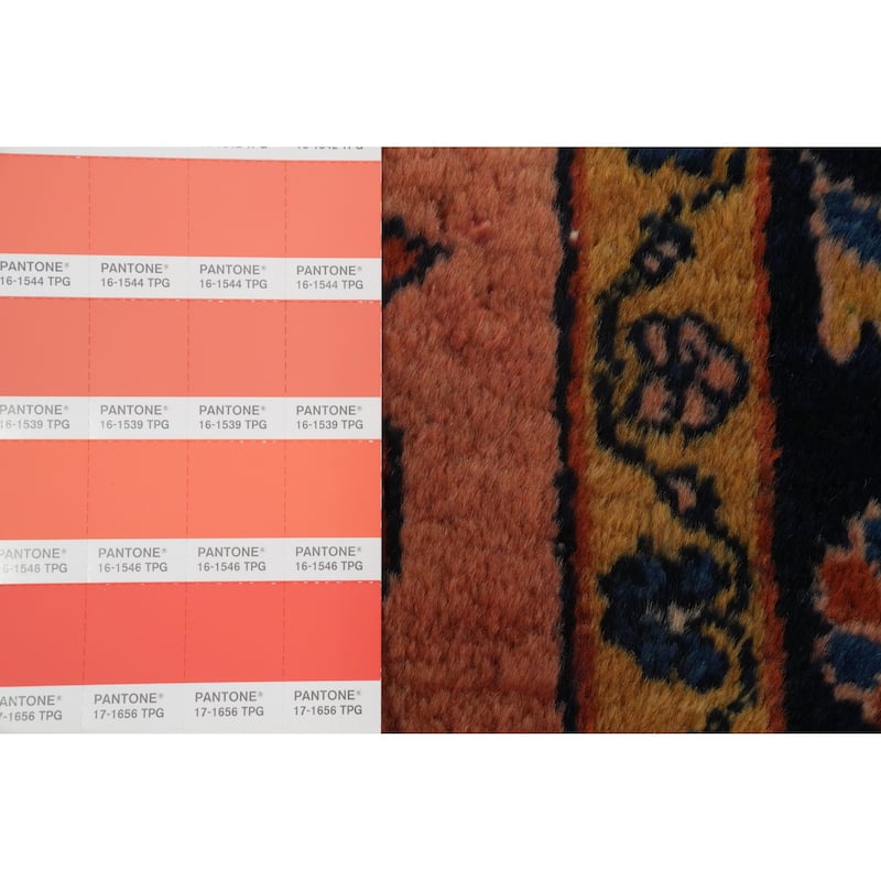 Hand Knotted Oriental 100% Wool Carpet Traditional Floral Coral Lilian Area Rug - 4' 8'' X 3' 5''