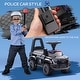 preview thumbnail 14 of 22, Kids Police Push Ride-On Car with PA System, Horn, Steering Wheel & Storage, Foot-to-Floor Sliding Toy for Ages 18-60 Months