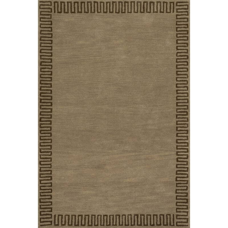 Nuloom Renata Fleuron Bordered Wool Rug - 6' x 9' - Brown - Rectangle