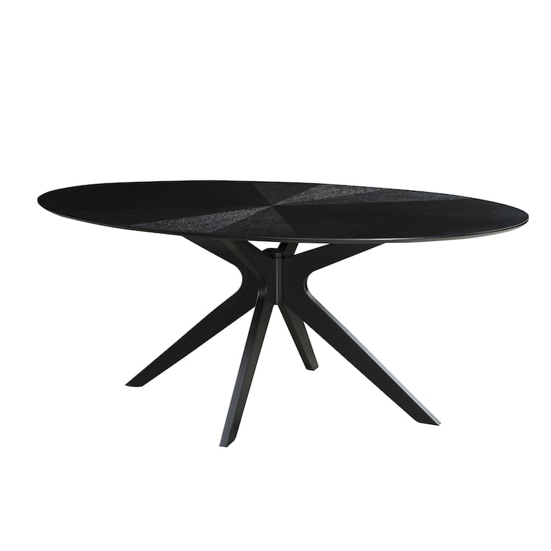 Brockton Oval Dining Table - Charcoal