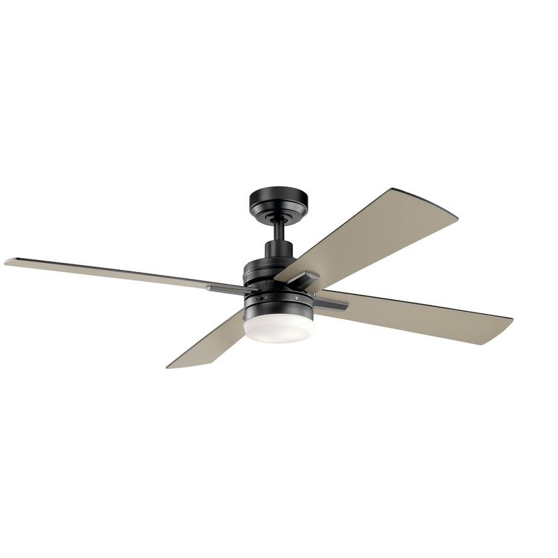 Kichler Lija 52" 4 Blade LED Ceiling Fan with Remote Control - Satin Black
