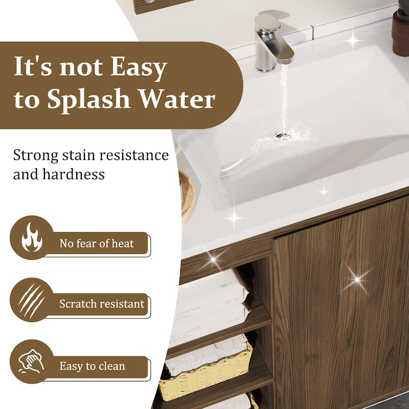 36-Inch MDF Bathroom Vanity with Sink – Functional Design for Everyday Use