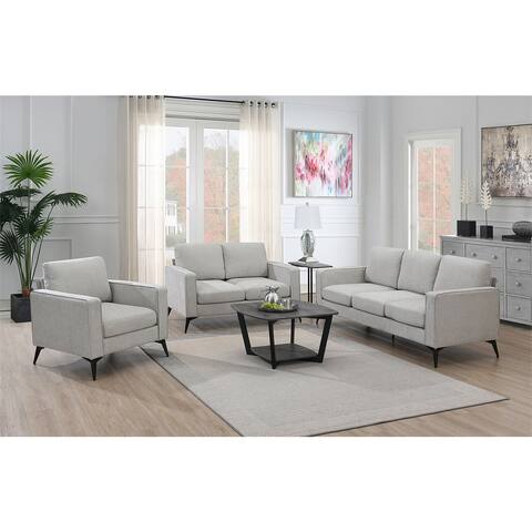 Merax Modern 3-Piece Sofa Sets with Sturdy Metal Legs(1+2+3 Seat)