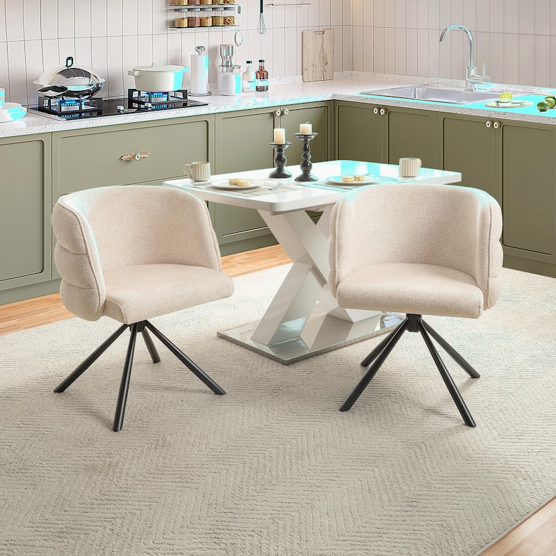 270° Swivel Home Office Desk Chairs Set of 2, Modern Dining Chairs