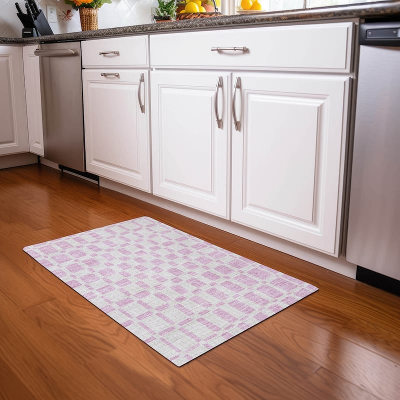 Premium Washable Super Soft Modern Hope Mayfield Rug - Pink - 1'8" x 2'6"