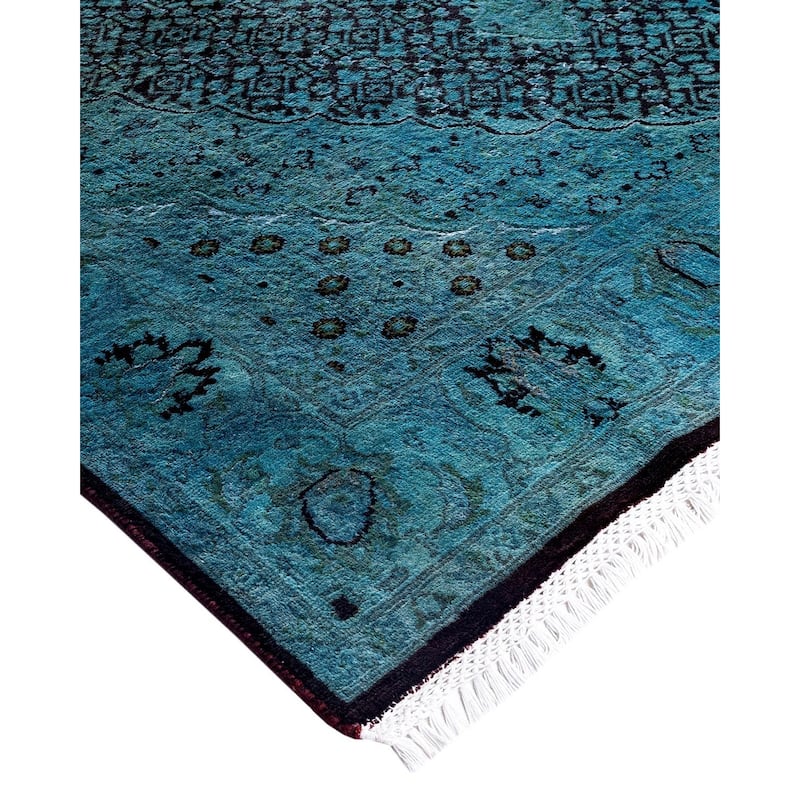 Contemporary Overdyed Wool Hand Knotted Area Rug - 4' 2" x 6' 2"