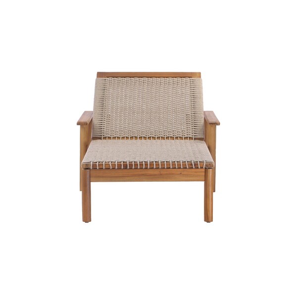 Christopher Knight Home - Sasha Outdoor Acacia Wood Rope Chaise