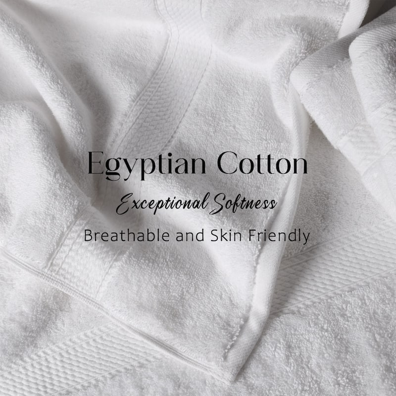 Blue Nile Mills Luxury 2-Piece Egyptian Cotton Bath Sheet Set, Thick Absorbent Oversized Bathroom Towels