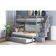 preview thumbnail 4 of 24, Twin/Full Bunk Bed with Trundle & Storage