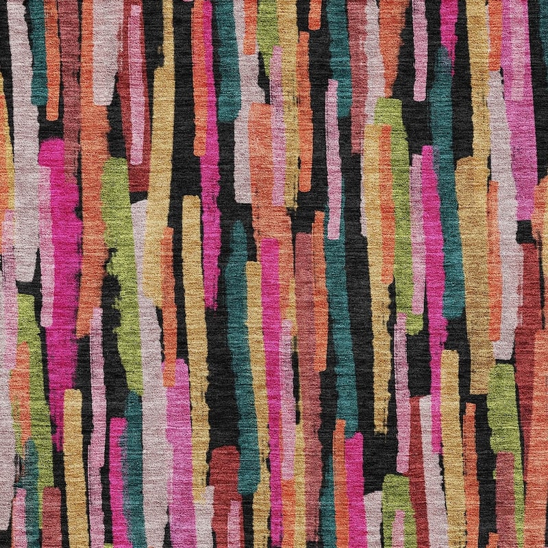HomeRoots Striped Transitional Rectangle Outdoor Rug