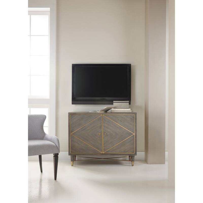 Hooker Furniture Breck 42" Wide 1 Shelf Oak and Poplar Wood Accent