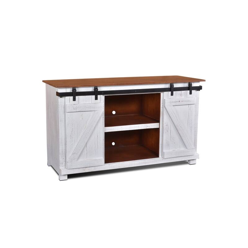 Westgate 60" Sliding Barn Door TV Stand - White
