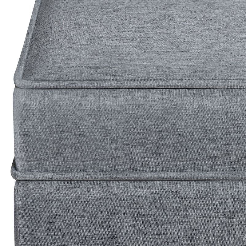 Adeco Linen Storage Ottoman Bench for Entryway or Bedroom