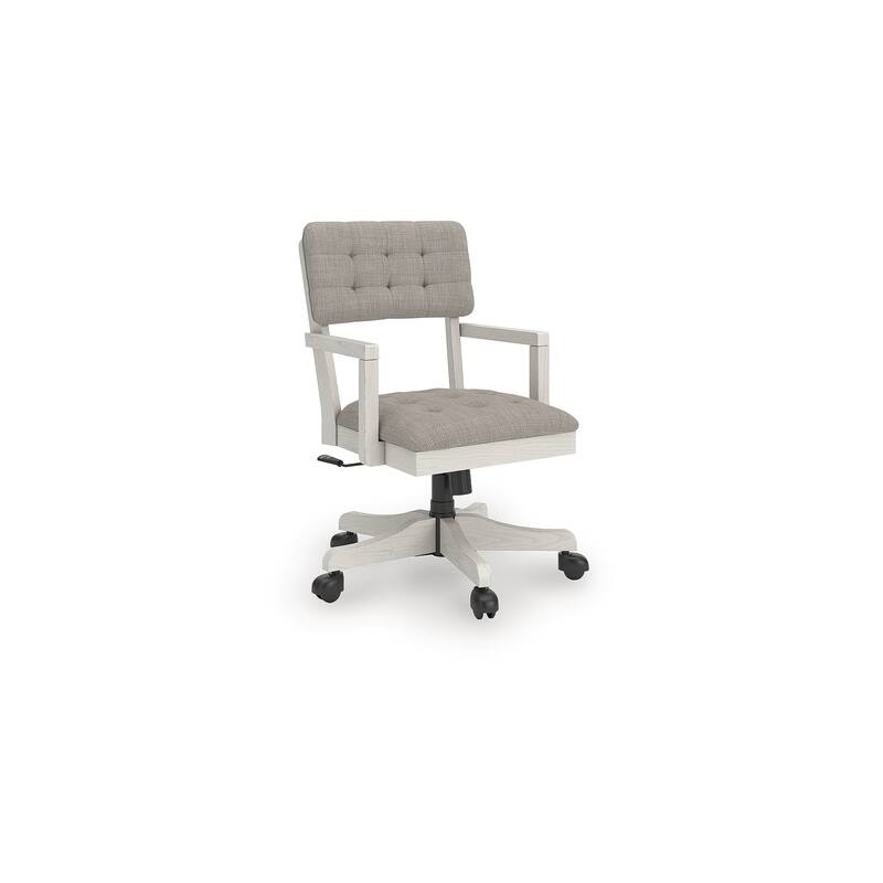 Signature Design by Ashley Robbinsdale White/Gray Home Office Desk Chair - 25"W x 25"D x 37"H