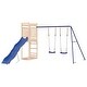 preview thumbnail 2 of 15, vidaXL Swing Set Outdoor Backyard Wooden Playground Equipment for Kids Age 3-8