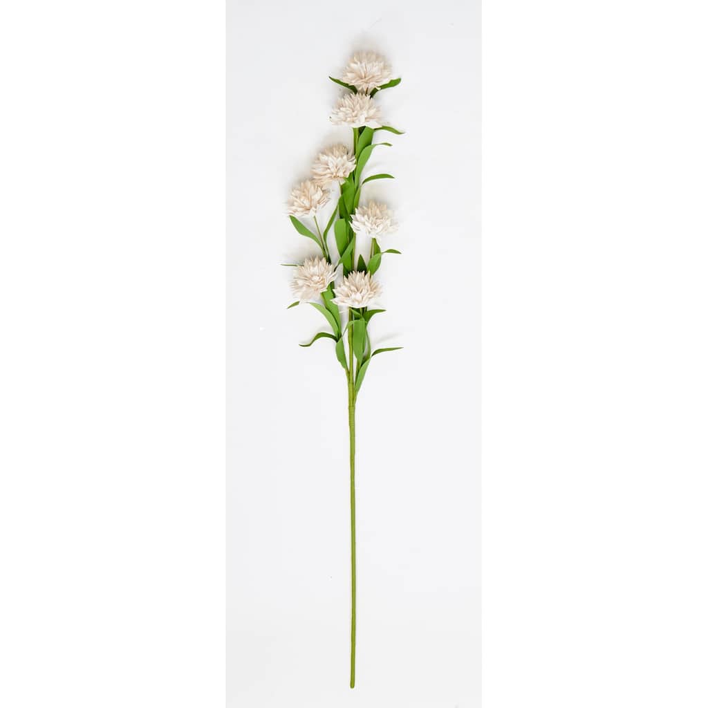 32" Artificial Marigold Spray, White, Set of 6 - 32