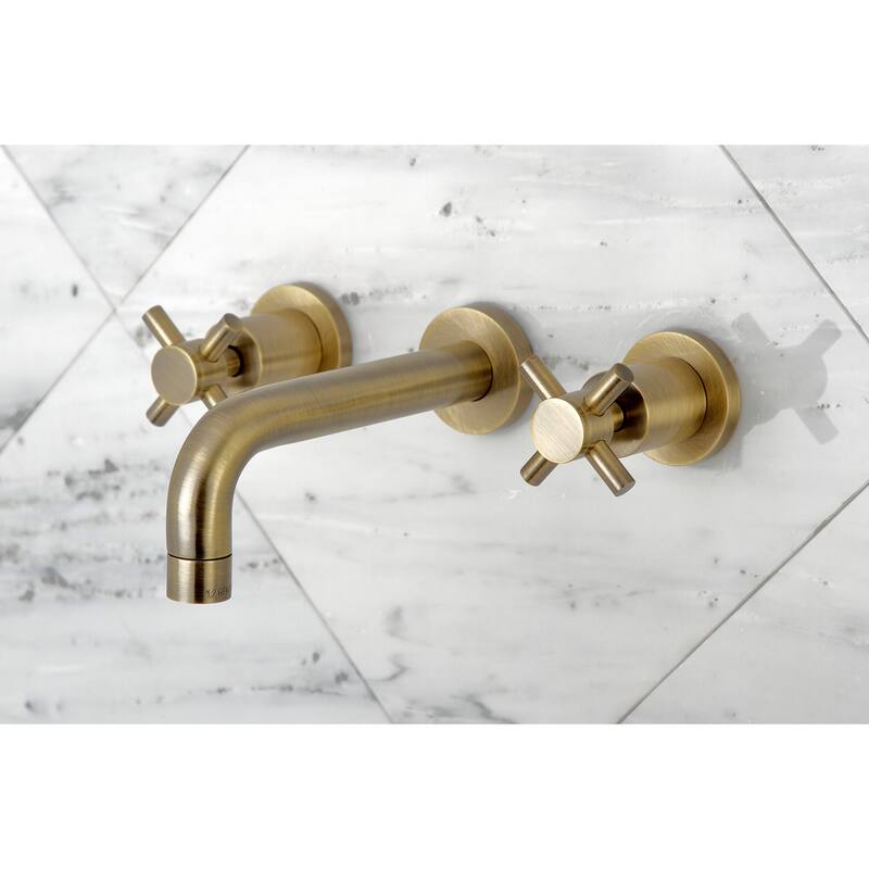 Kingston Brass Concord Two-Handle 3-Hole Wall Mount Bathroom Faucet
