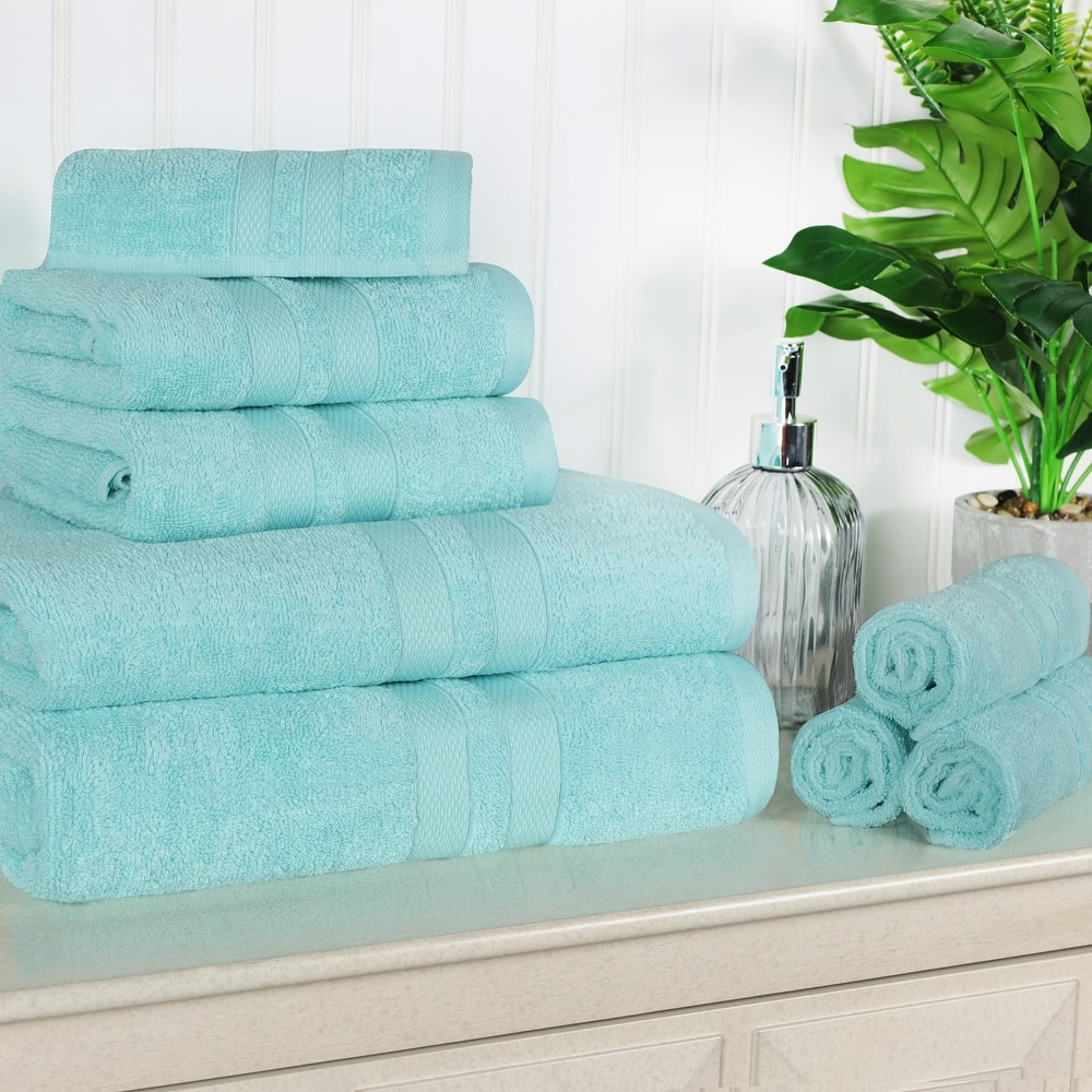 Superior Cotton Quick-Drying 8 Piece Highly Absorbent Towel Set