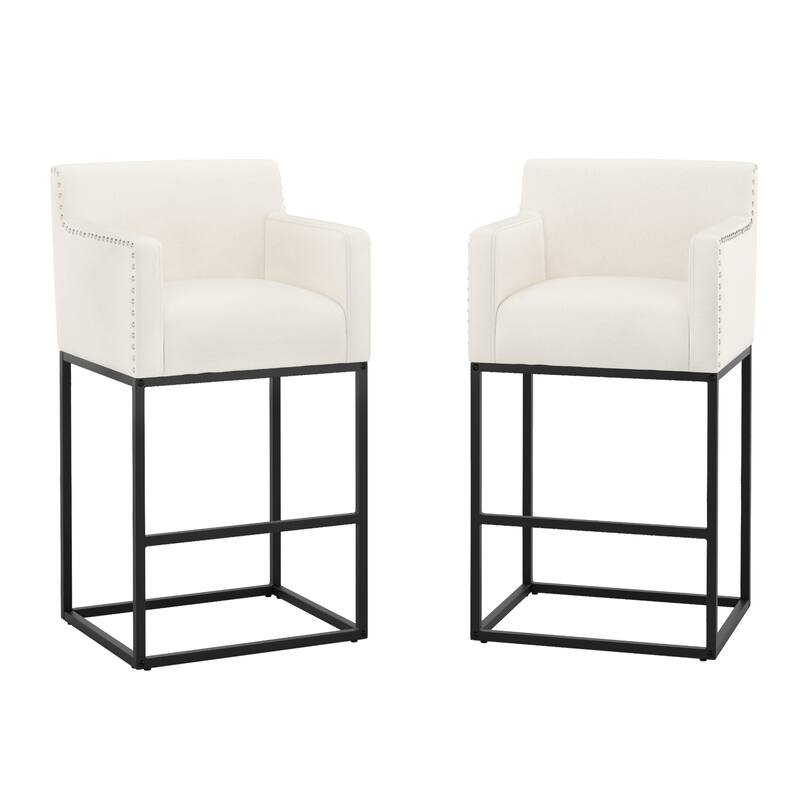 Modern Counter Height Bar Stools Fabric Upholstered Counter Stool