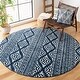 preview thumbnail 9 of 112, SAFAVIEH Tulum Bora Moroccan Boho Chic Area Rug 10' Round - Navy/Ivory