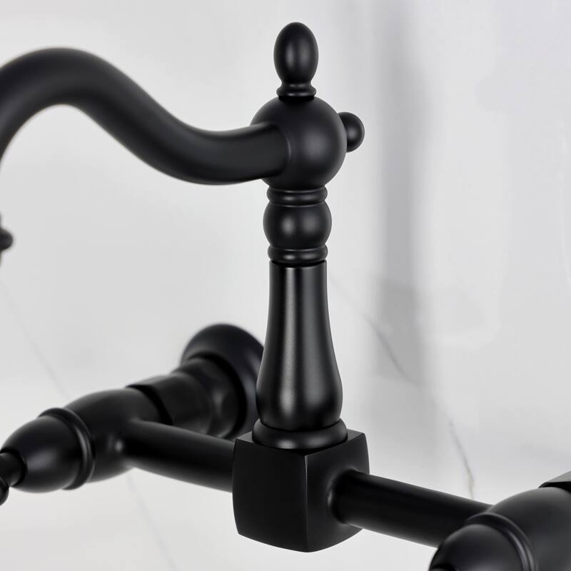Willshire Two-Handle 2-Hole Wall Mount Bridge Kitchen Faucet
