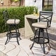 preview thumbnail 17 of 77, Outdoor Patio Bar Stools Aluminum Swivel Bar Chair with Sunbrella Cushion - 21.7 in W x 16.5 in D x 46 in H