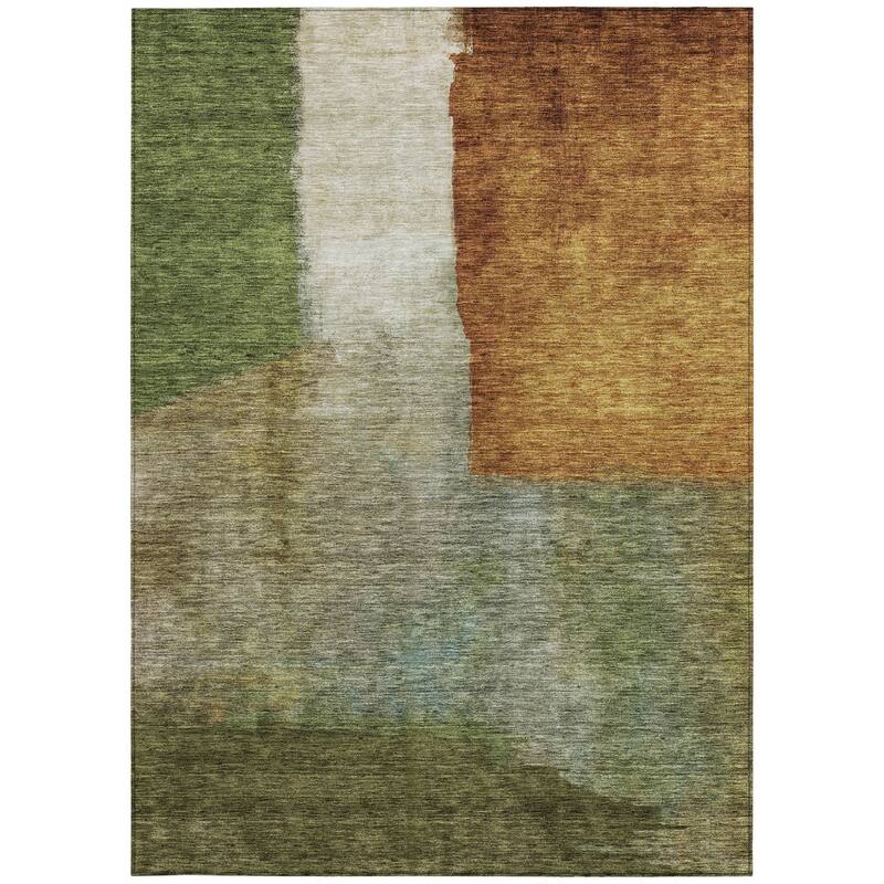 HomeRoots Abstract Transitional Rectangle Outdoor Rug