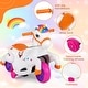 preview thumbnail 7 of 14, Kids 12V Unicorn Ride-On Toy with Training Wheels Fun and Safe Horse Riding Mode - 27” L x 15” W x 22.5” H